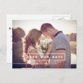 AND モダン PHOTOシンプル日付はがきを保存 案内ポストカード (正面/裏面)
