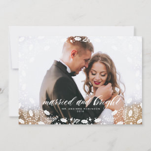 AND 結婚した BRIGHT photo holiday card シーズンカード