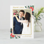 And 結婚した Holidayメリー Christmasの写真 招待状 (スタンド正面)