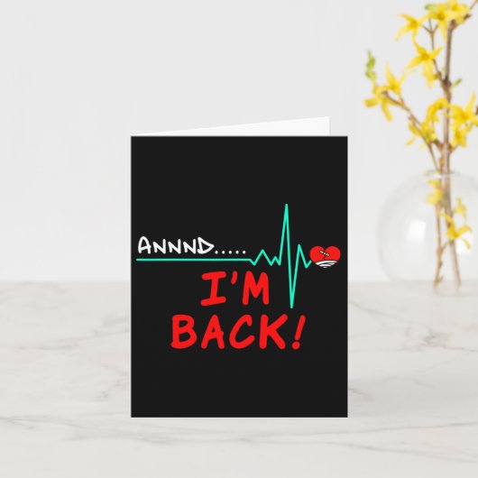 And Back Open Heart Surgery Heart Transplant Gift  カード (黄色い花)