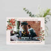 And Children Listen | 面白いクリスマスフォトカード 箔シーズンカード (立ち正面)