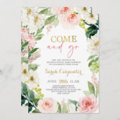 And Go 来 Baby Shawer Girl 招待状 (正面/裏面)