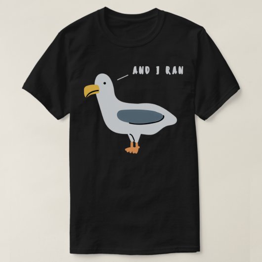 And I Ran Seagull Tシャツ (デザイン正面)