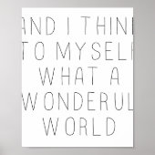 and i think to myself what a wonderful world ポスター (正面)