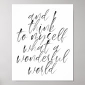 And I Think to Myself What A Wonderful World ポスター (正面)