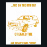 and on the 8th day god creared the square body and ポスター<br><div class="desc">A vintage classic car poster perfect for decorating your home,  garage,  office,  or studio. This retro automotive artwork is ideal for car enthusiasts,  collectors,  and anyone who appreciates timeless classic car culture.</div>