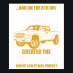 and on the 8th day god creared the square body and ポスター<br><div class="desc">A vintage classic car poster perfect for decorating your home,  garage,  office,  or studio. This retro automotive artwork is ideal for car enthusiasts,  collectors,  and anyone who appreciates timeless classic car culture.</div>