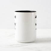 And She Ran Happily Ever After Running Marathon ツートーンマグカップ (中央)