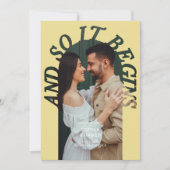 And So It Begins Arch Photo Citrus Wedding セーブザデート (正面)