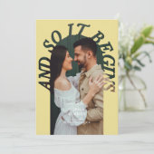 And So It Begins Arch Photo Citrus Wedding セーブザデート (スタンド正面)