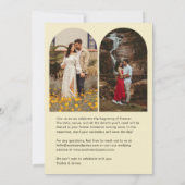 And So It Begins Arch Photo Citrus Wedding セーブザデート (裏面)