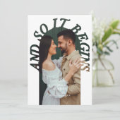 And So It Begins Retro Arch Photo Wedding Save The セーブザデート (スタンド正面)