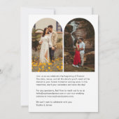 And So It Begins Retro Arch Photo Wedding Save The セーブザデート (裏面)