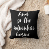 "And so the adventure begins" クッション (ブランケット)