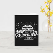 And So The Adventure Begins Funny Hiking Mountains カード (黄色い花)