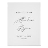 And So Their Adventure Begins Wedding Backdrop  ポスター (正面)