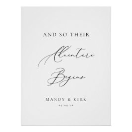 And So Their Adventure Begins Wedding Backdrop  ポスター