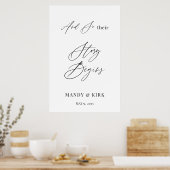 And So Their Story Begins Personalized Wedding ポスター (キッチン)