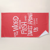 And the Word became Flesh ビーチタオル (正面)