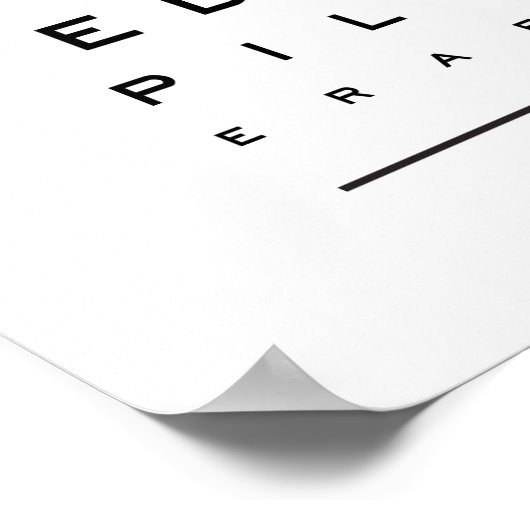 And they lived happily everafter eye chart ポスター (角)