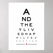 And they lived happily everafter eye chart ポスター (正面)