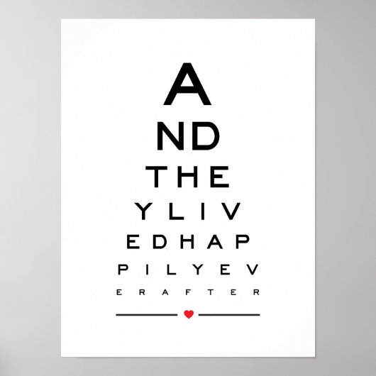 And they lived happily everafter eye chart ポスター (正面)