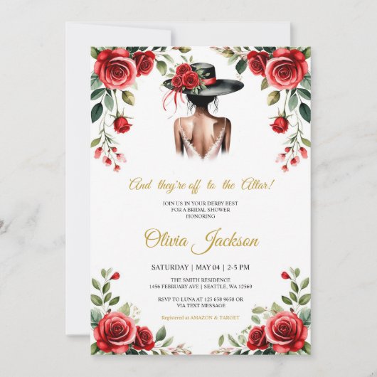 And They’re Off to the Altar! Derby Theme  招待状 (正面)