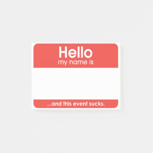 ...and this event sucks. | ポストイット (正面)