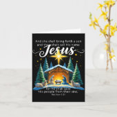 And Thou Shalt Call His Name Jesus Nativity Christ カード (黄色い花)