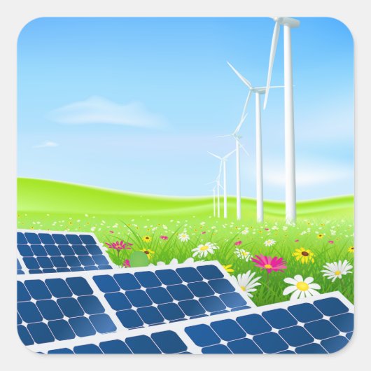 And Wind 太陽の Power Stickers スクエアシール (正面)