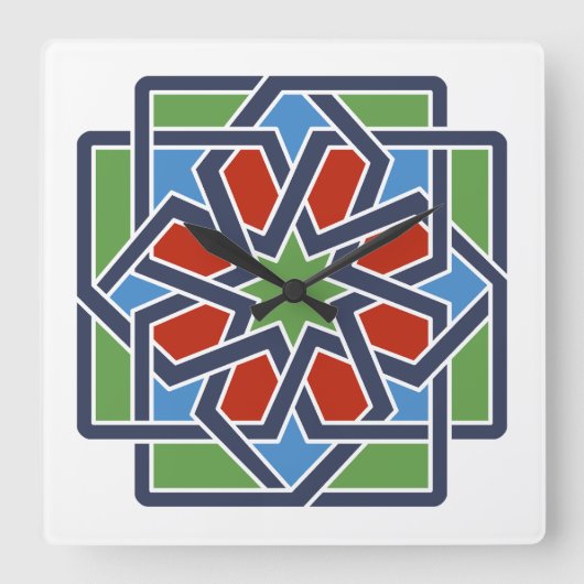Andalucia 4 スクエア壁時計 (正面)