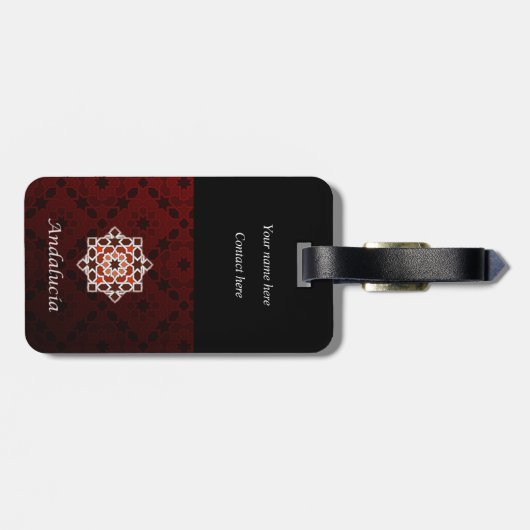 Andalucía arte de azulejo marroquí en ラゲッジタグ (裏面横)