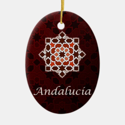 Andalucía arte de azulejo y cerámica marroquí en セラミックオーナメント (正面)
