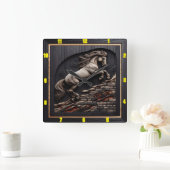 Andalusian Leap:芸術、時間、エレガンスパーソナライズされたを学ぶ スクエア壁時計 (ホーム)