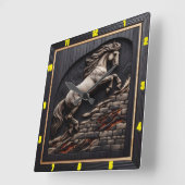 Andalusian Leap：芸術、時間、エレガンスパーソナライズされたを学ぶ スクエア壁時計 (傾斜)