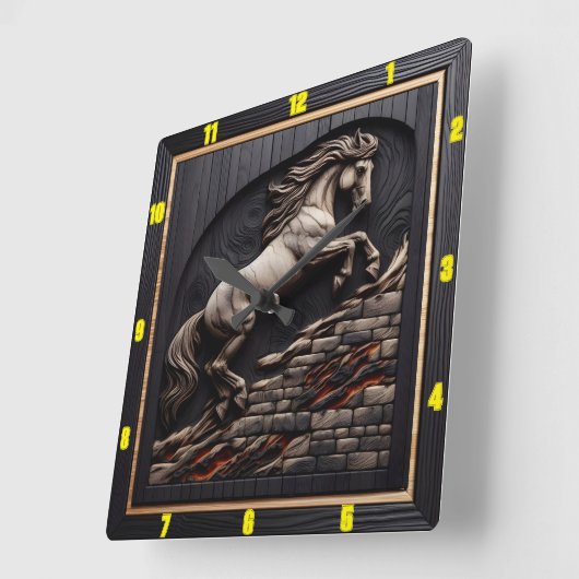 Andalusian Leap:芸術、時間、エレガンスパーソナライズされたを学ぶ スクエア壁時計 (傾斜)