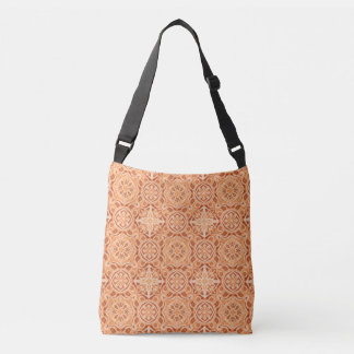 Andalusian Star Pattern in Peach and Terracotta クロスボディバッグ