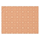 Andalusian Star Pattern in Peach and Terracotta テーブルクロス (正面(横))