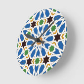 Andalusian Tiles 10 (Real Alcazar, Seville) ラウンド壁時計 (傾斜)