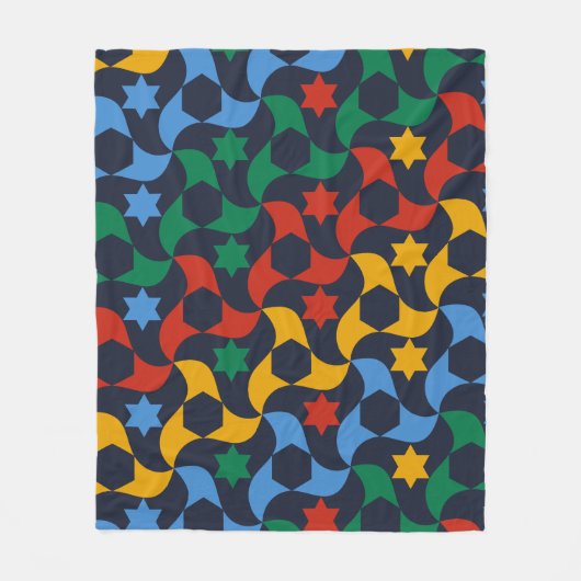 Andalusian Tiles 12 (Alhambra Palace, Granada) フリースブランケット (正面)