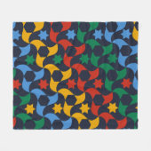 Andalusian Tiles 12 (Alhambra Palace, Granada) フリースブランケット (正面(横))