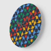 Andalusian Tiles 12 (Alhambra Palace, Granada) ラージ壁時計 (傾斜)