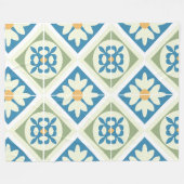Andalusian Tiles 13 フリースブランケット (正面(横))