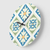 Andalusian Tiles 13 ラージ壁時計 (傾斜)