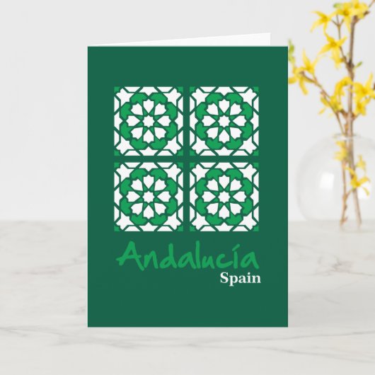 Andalusian Tiles 2 カード (黄色い花)