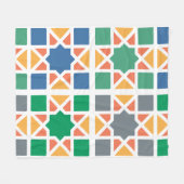 Andalusian Tiles 4 フリースブランケット (正面(横))