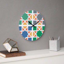 Andalusian Tiles 4 ラージ壁時計