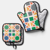 Andalusian Tiles 4 鍋つかみ&鍋敷きセット (正面/裏面)