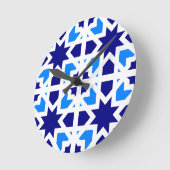 Andalusian Tiles 6 ラウンド壁時計 (傾斜)