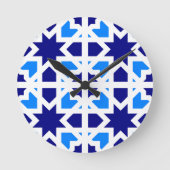 Andalusian Tiles 6 ラウンド壁時計 (正面)